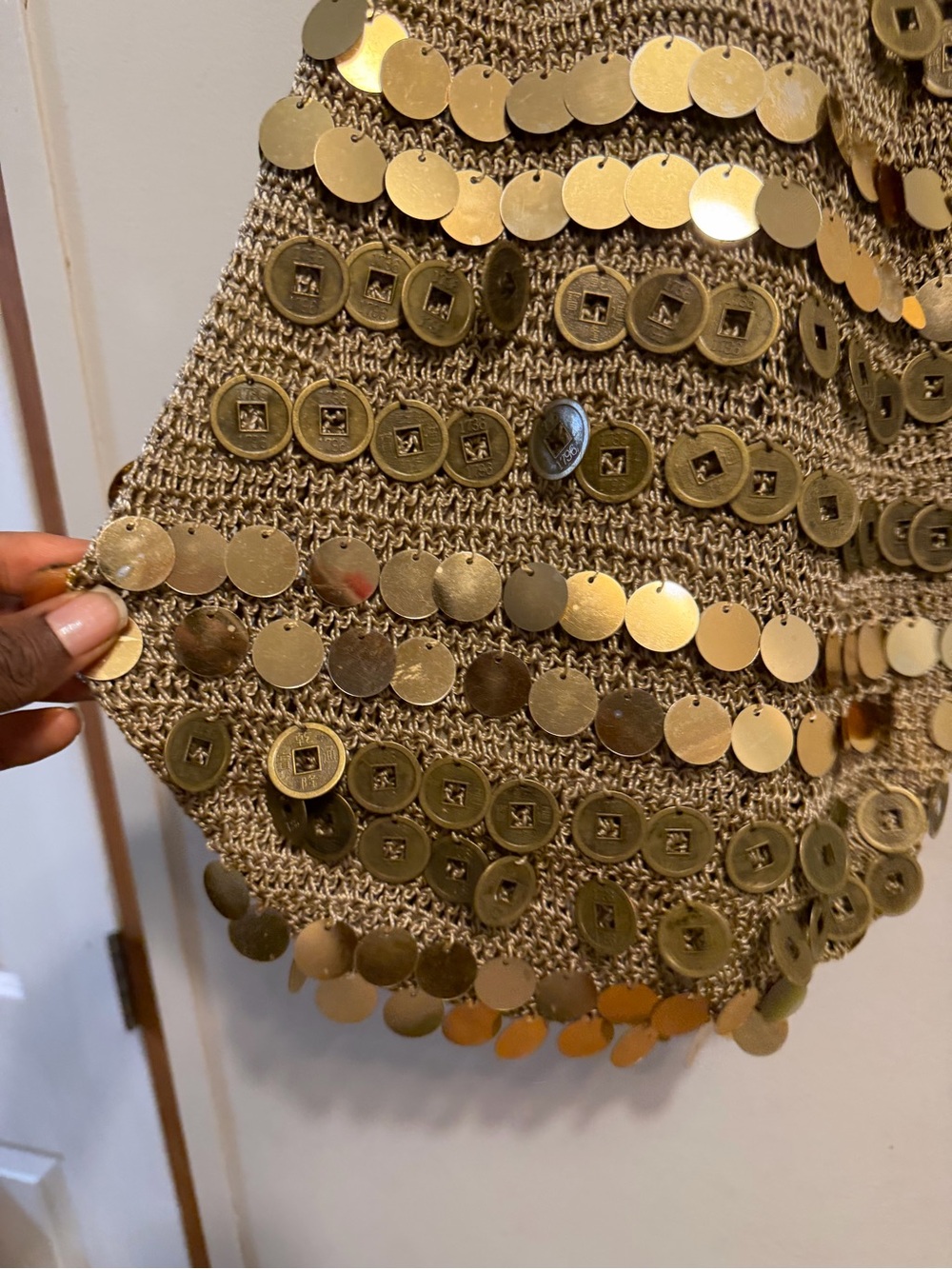 Gold Sequin Sleeveless Top - Picture 4 of 9